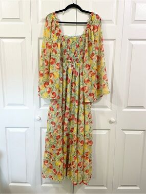 ELOQUII Bell Sleeve Smocked Bust Maxi Dress NWT Size 18/20